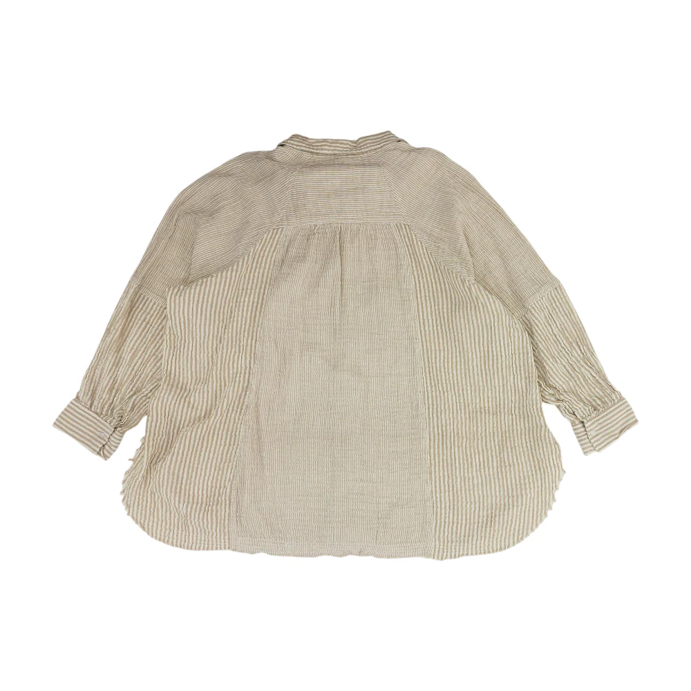 Tan Plus Striped Button Down - Image 2