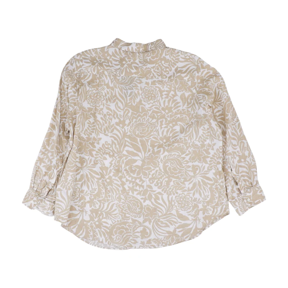 Beige Plus Floral Button Down - Image 2