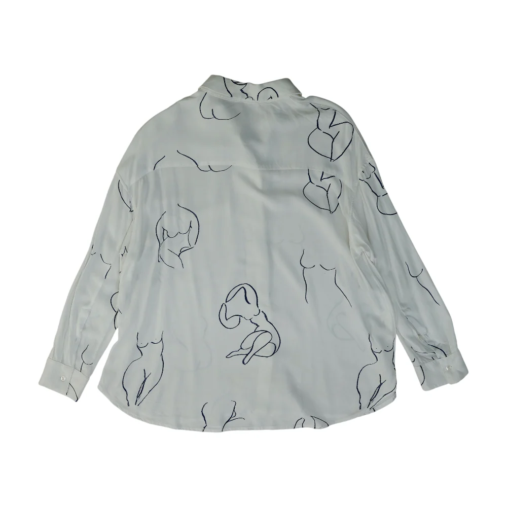 White Graphic Button Down - Image 2