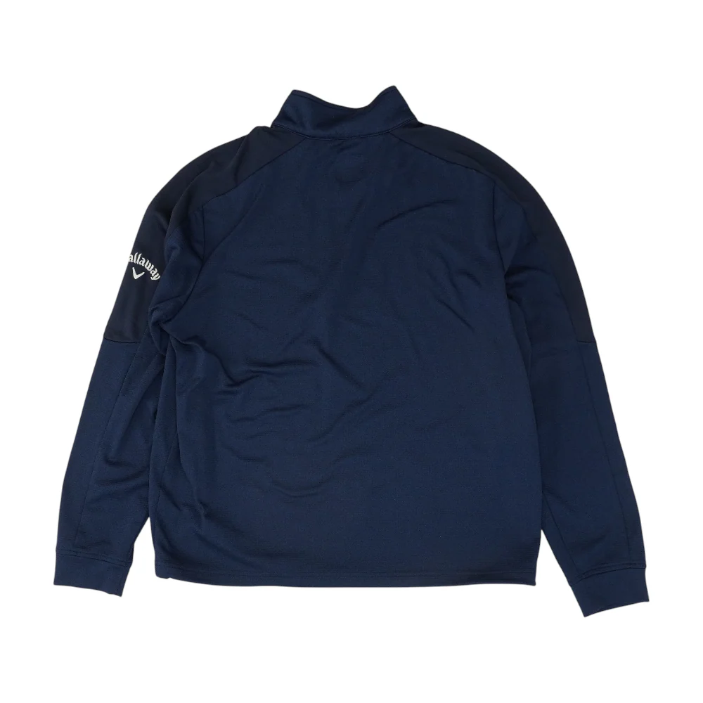 Navy Solid 1/4 Zip Pullover - Image 2