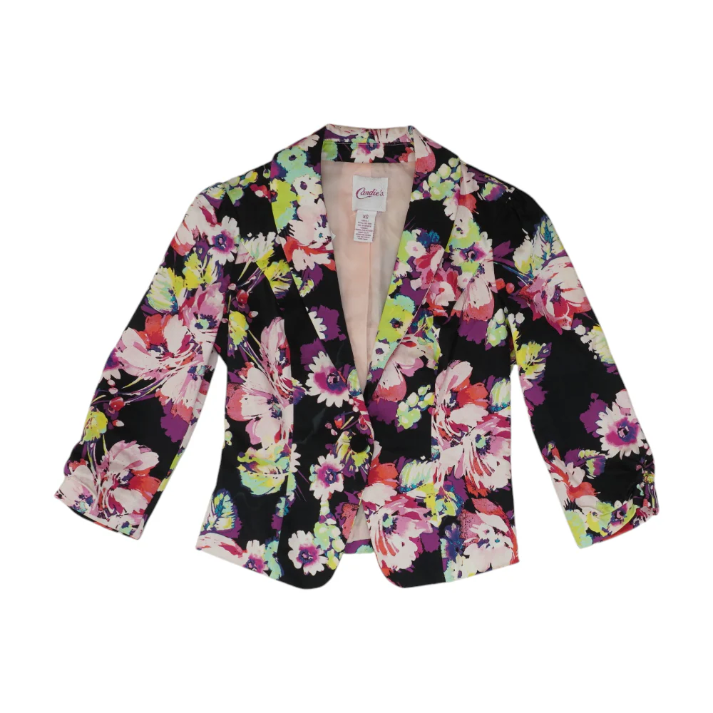 Black Floral Blazer