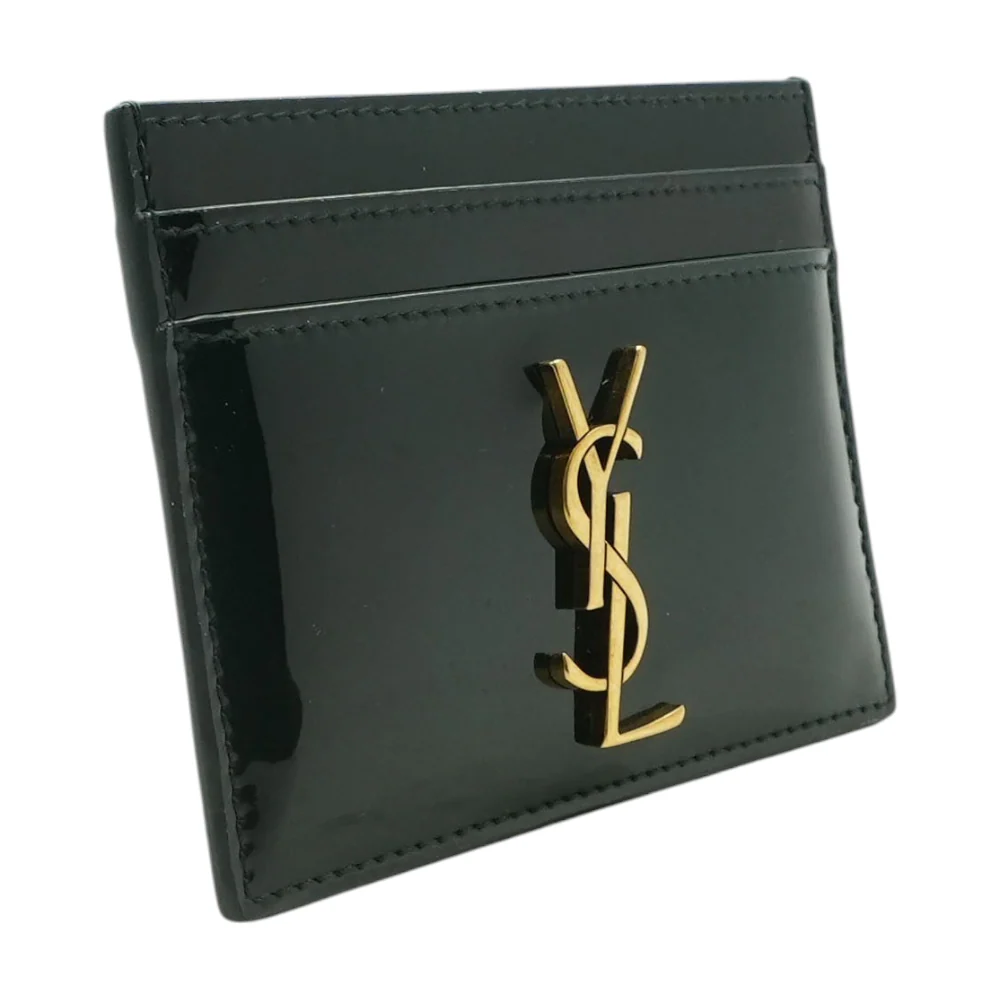Fir Leaf Cassandre Card Case in Patent Leather - Image 3