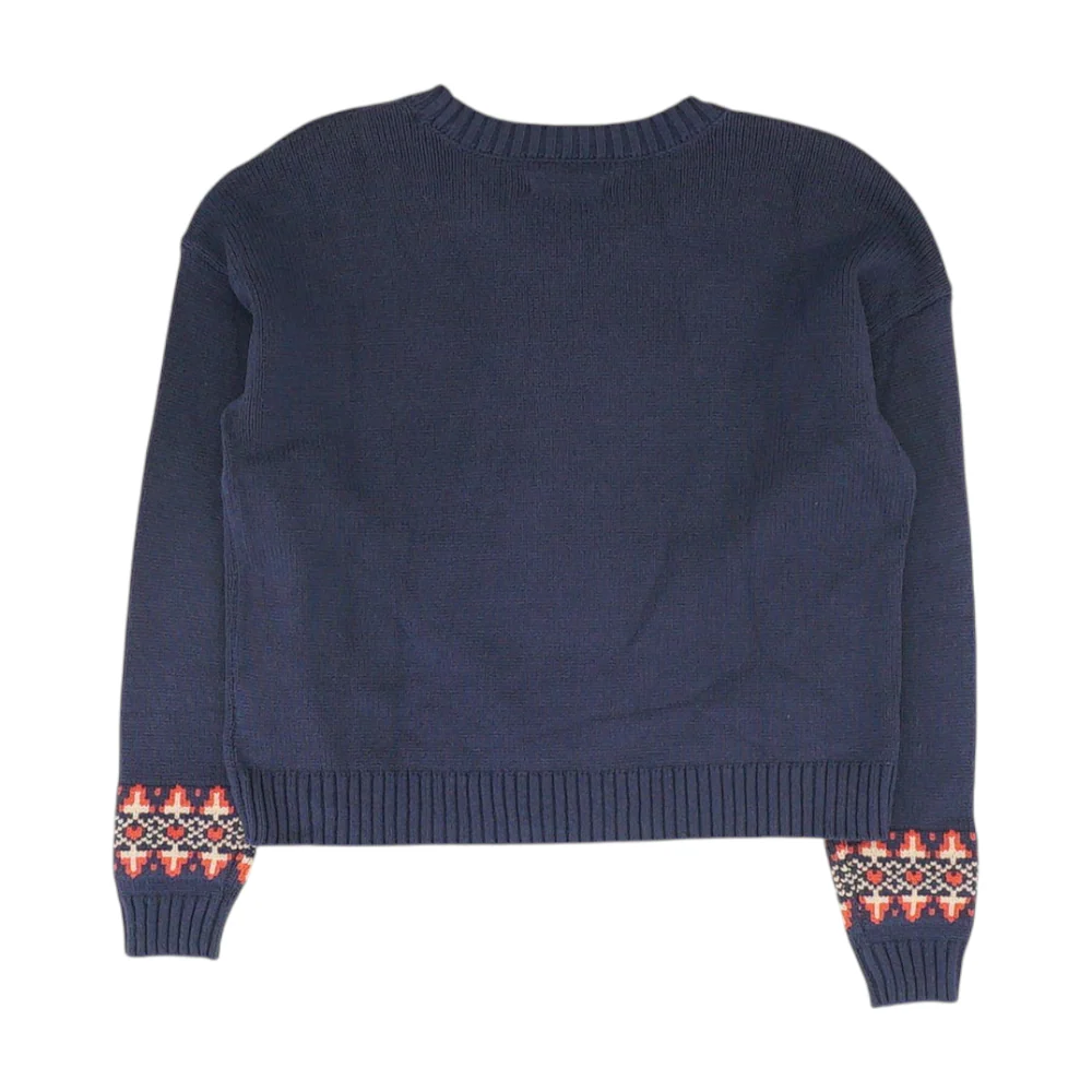 Navy Graphic Pullover Sweater - Image 2