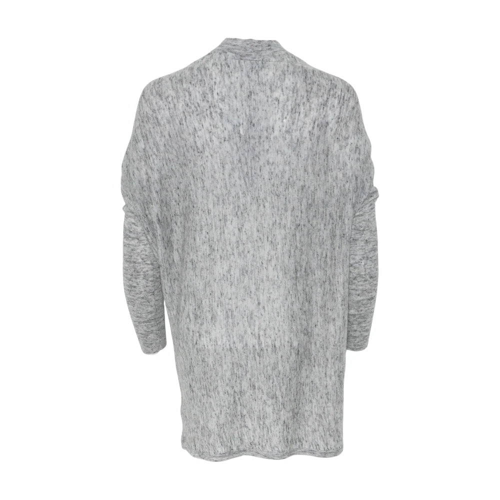 Gray Print Cardigan Sweater - Image 2