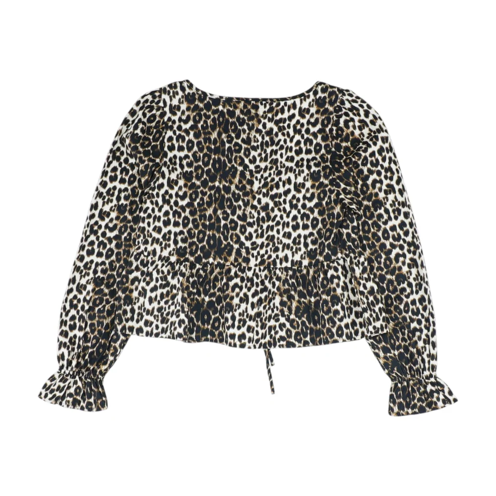 Brown Animal Print Blouse - Image 2