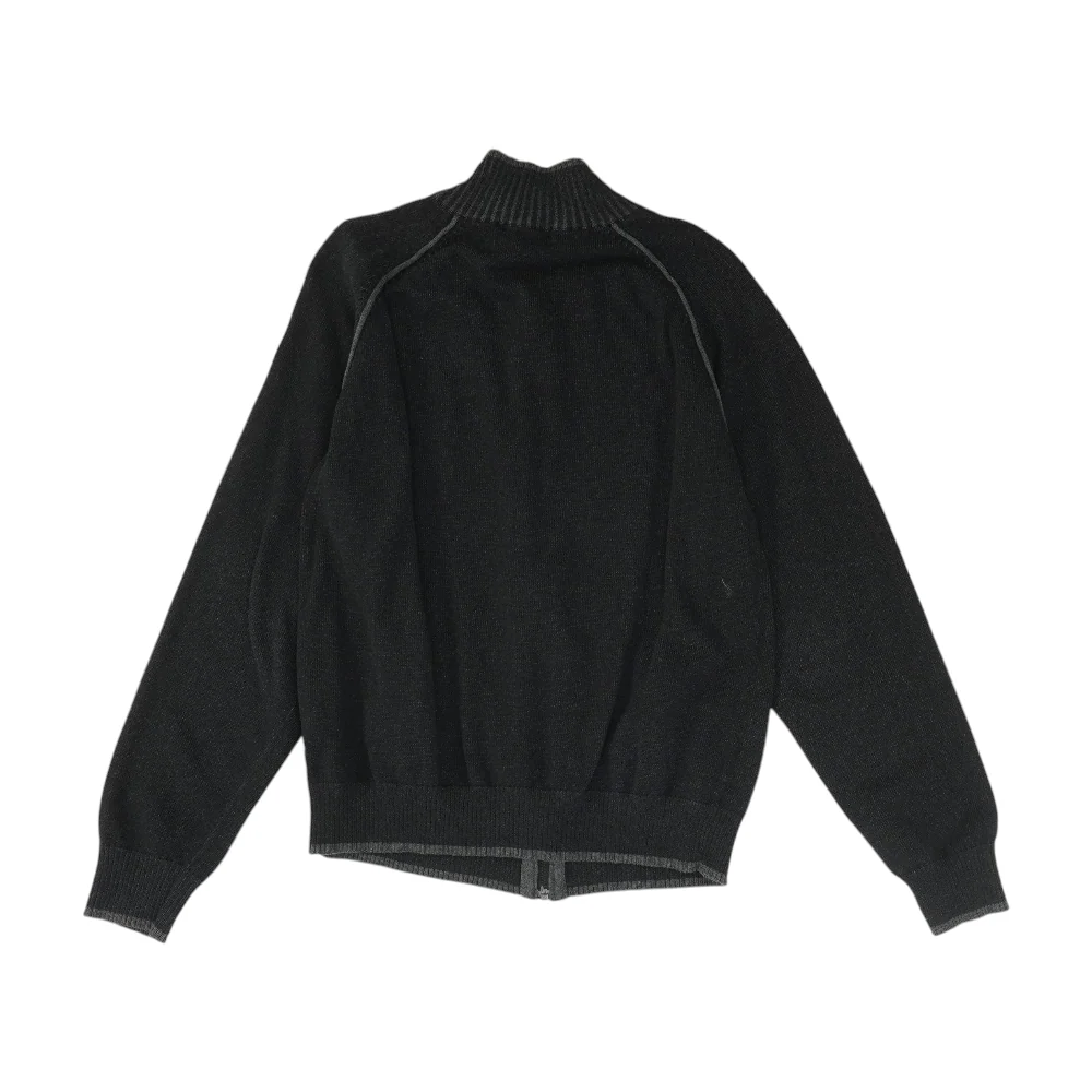 Black Solid Cardigan Sweater - Image 2