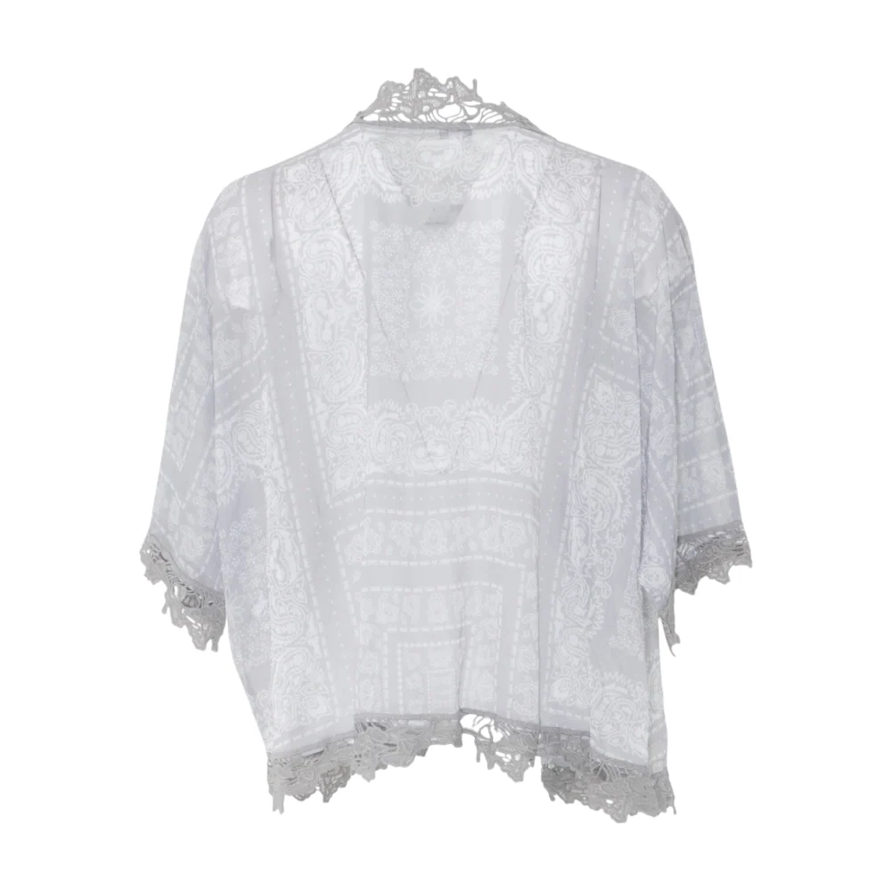 Gray Petite Paisley Cardigan - Image 2