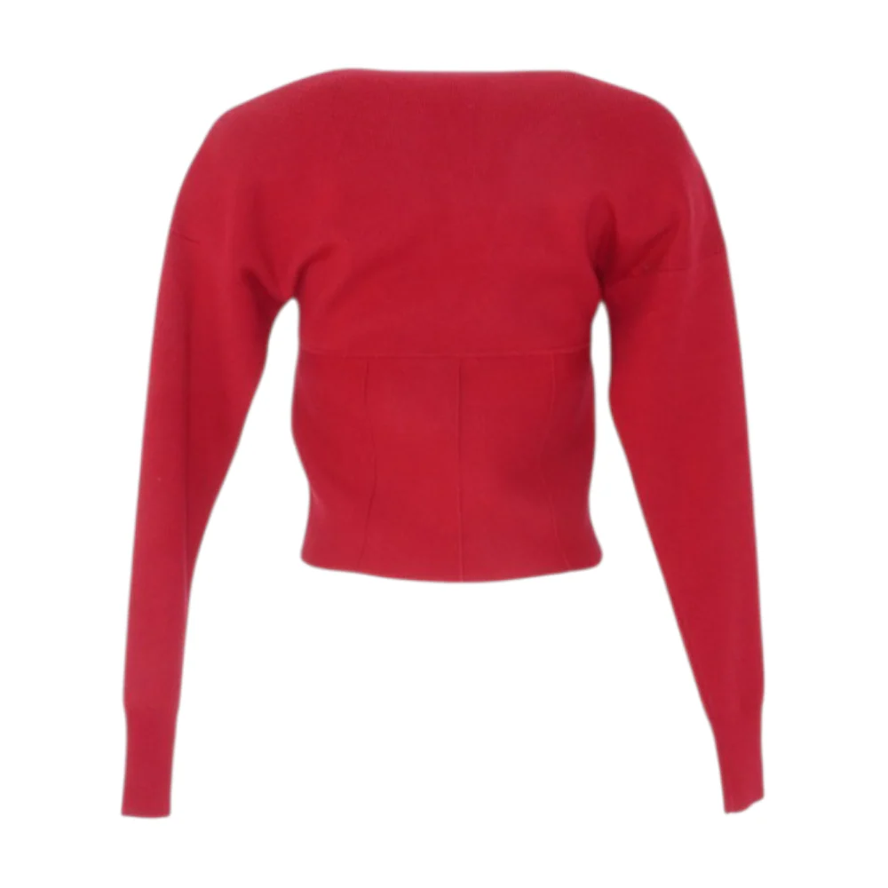 Red Cardigan Sweater - Image 2