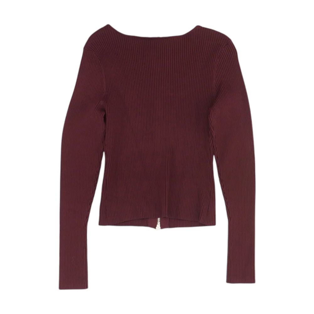 Maroon Cardigan Sweater - Image 2