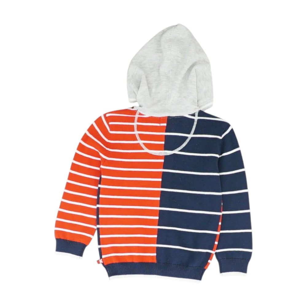Navy Striped Cardigan Sweater - Image 2