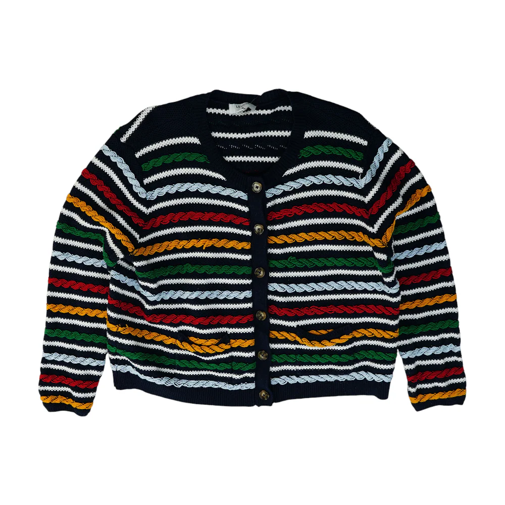 Multi Striped Cardigan Sweater