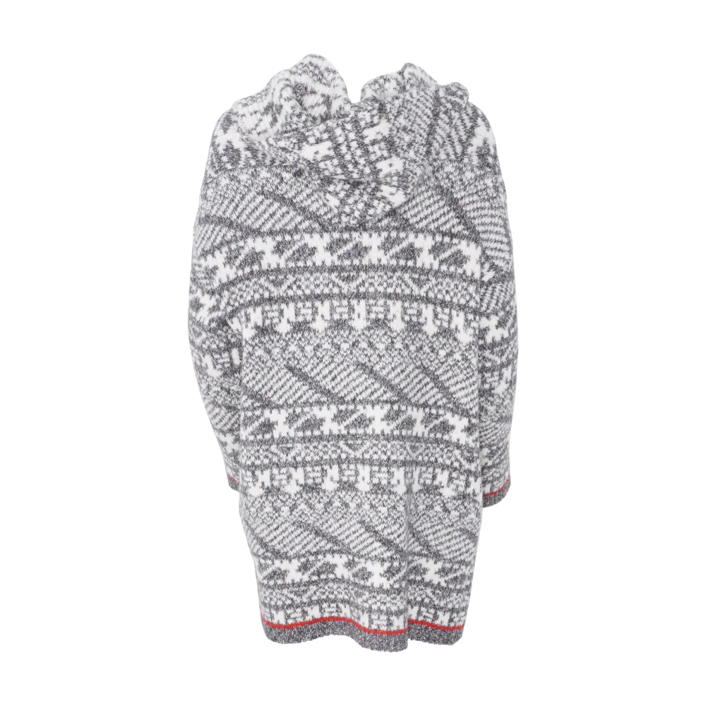 Ivory Abstract Cardigan Sweater - Image 2