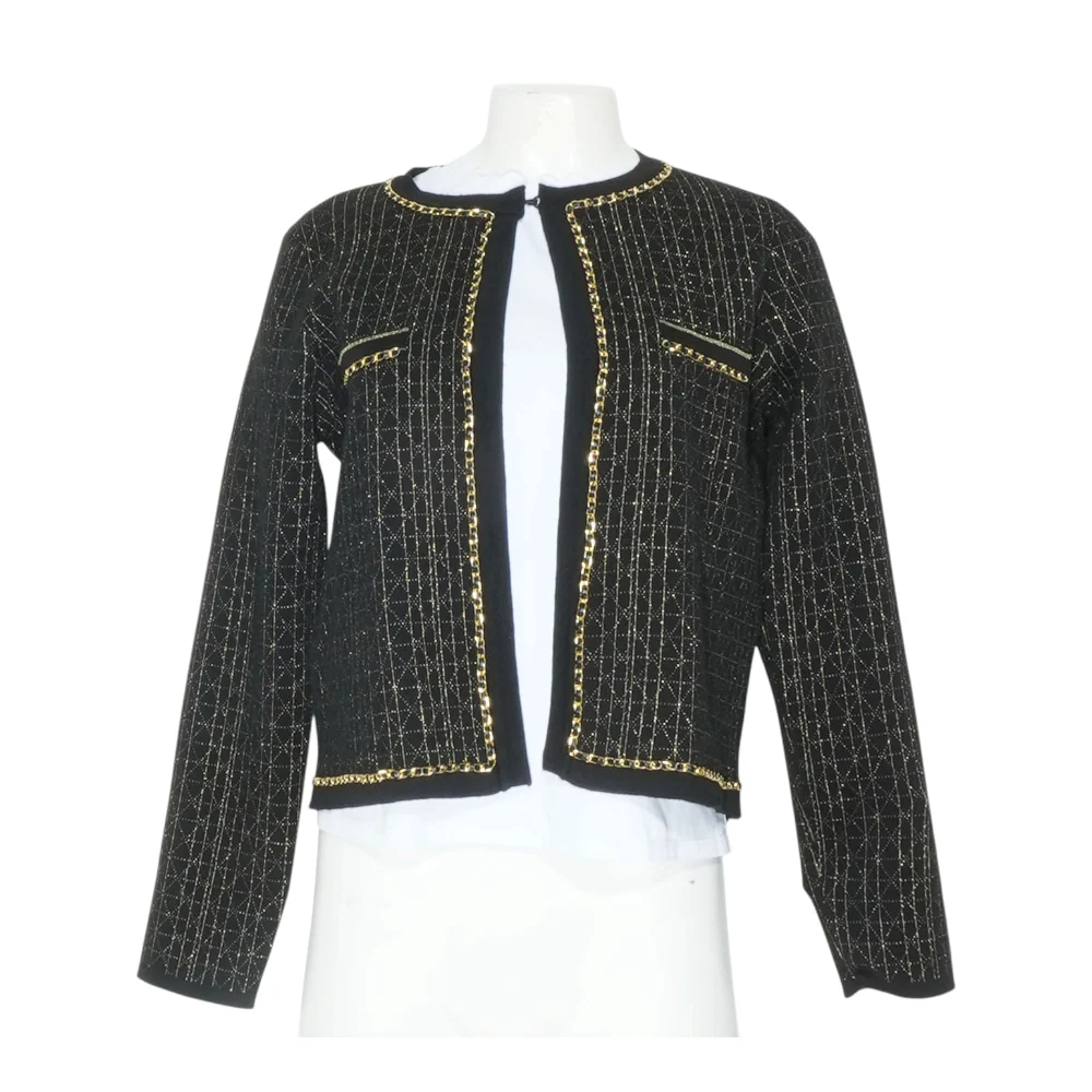 Black Abstract Cardigan Sweater