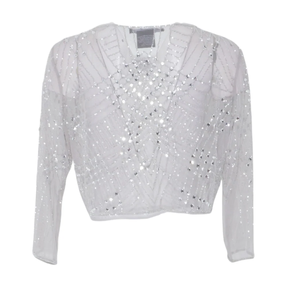 Gray Cropped Cardigan - Image 2