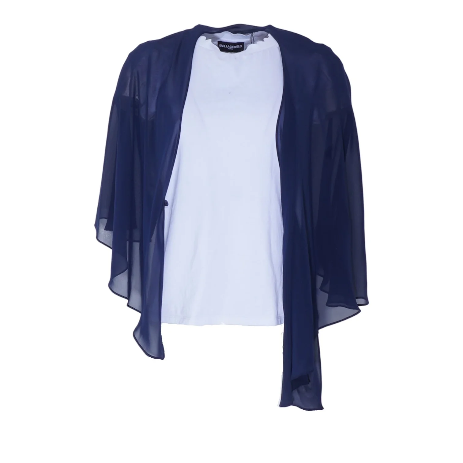 Navy Cropped Cardigan