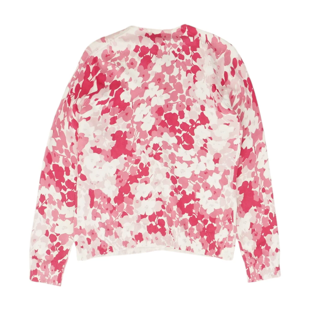 White Floral Cardigan Sweater - Image 2