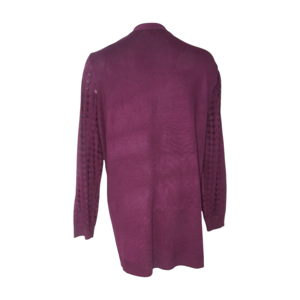 Burgundy Plus Cardigan Sweater - Image 2