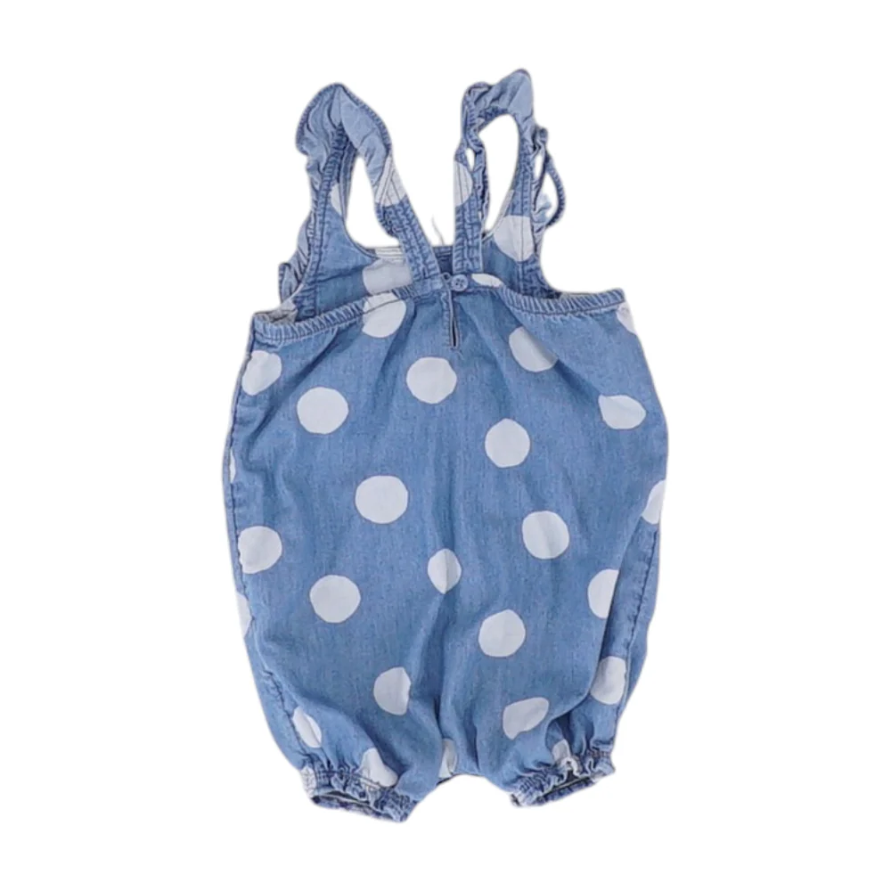Blue Polka Dot Sleeveless One-Piece - Image 2