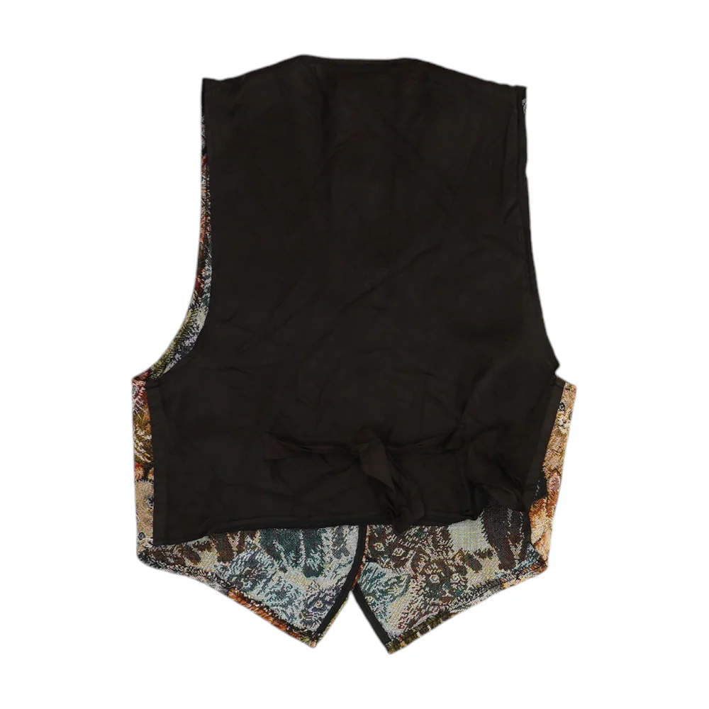 Vintage Multi Graphic Cat Casual Vest - Image 2