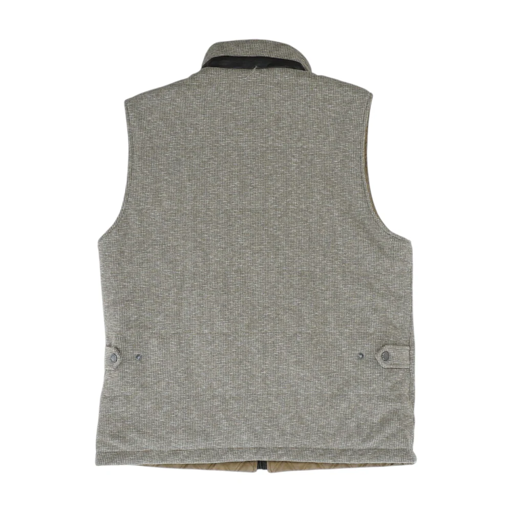 Brown Solid Casual Vest - Image 4