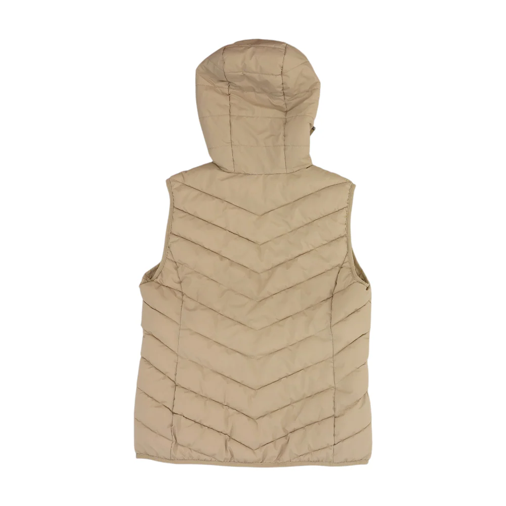 Beige Solid Casual Vest - Image 2