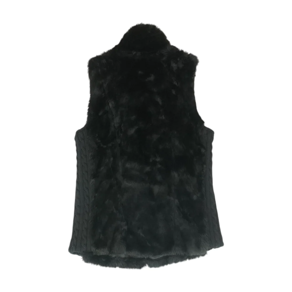 Black Solid Casual Vest - Image 2