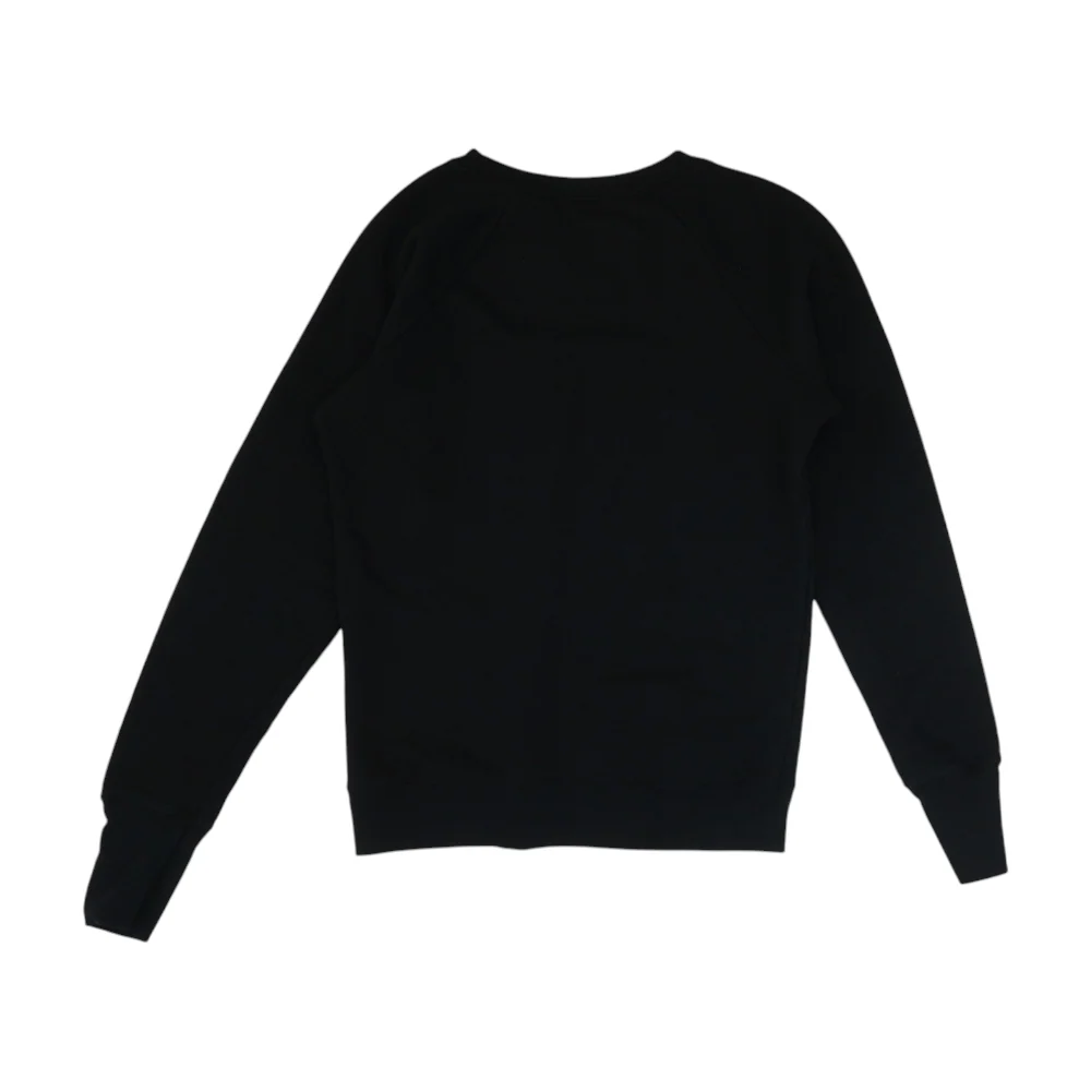 Black Solid Sweatshirt Pullover - Image 2