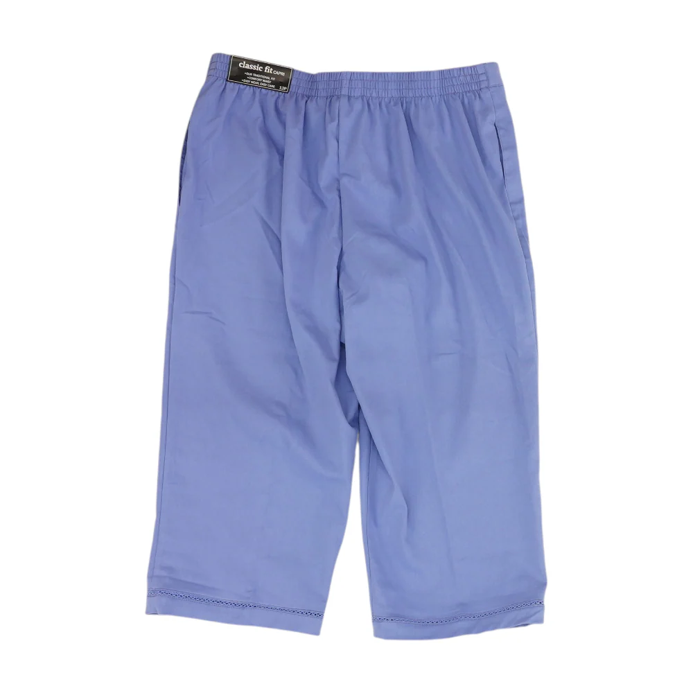 Blue Solid Chino Capris - Image 2