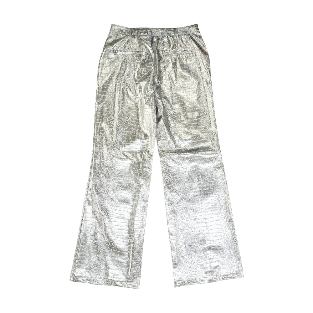 Silver Wide Leg Pants - Image 2
