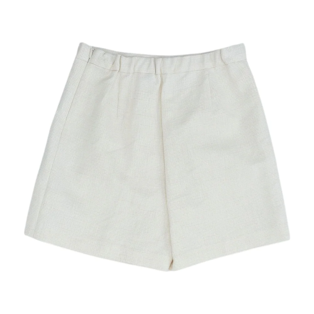 Beige Solid Chino Shorts - Image 2