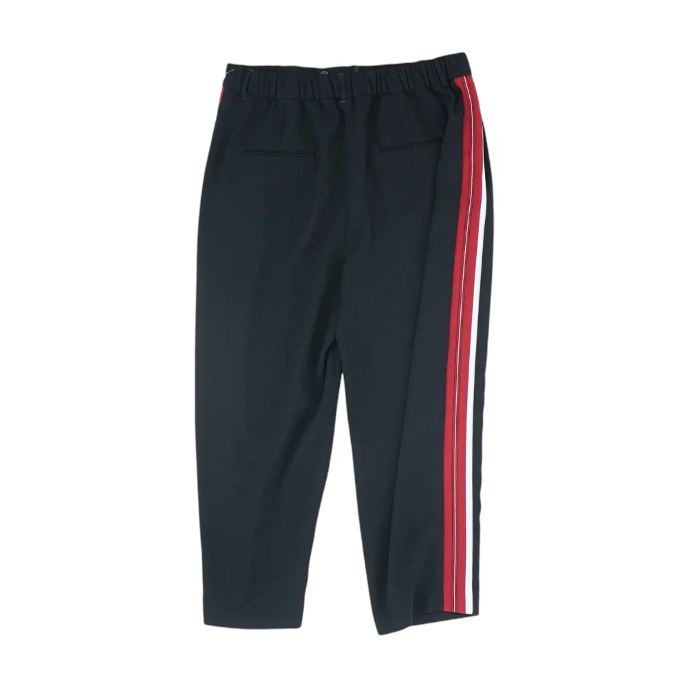Black Solid Chino Capris - Image 2