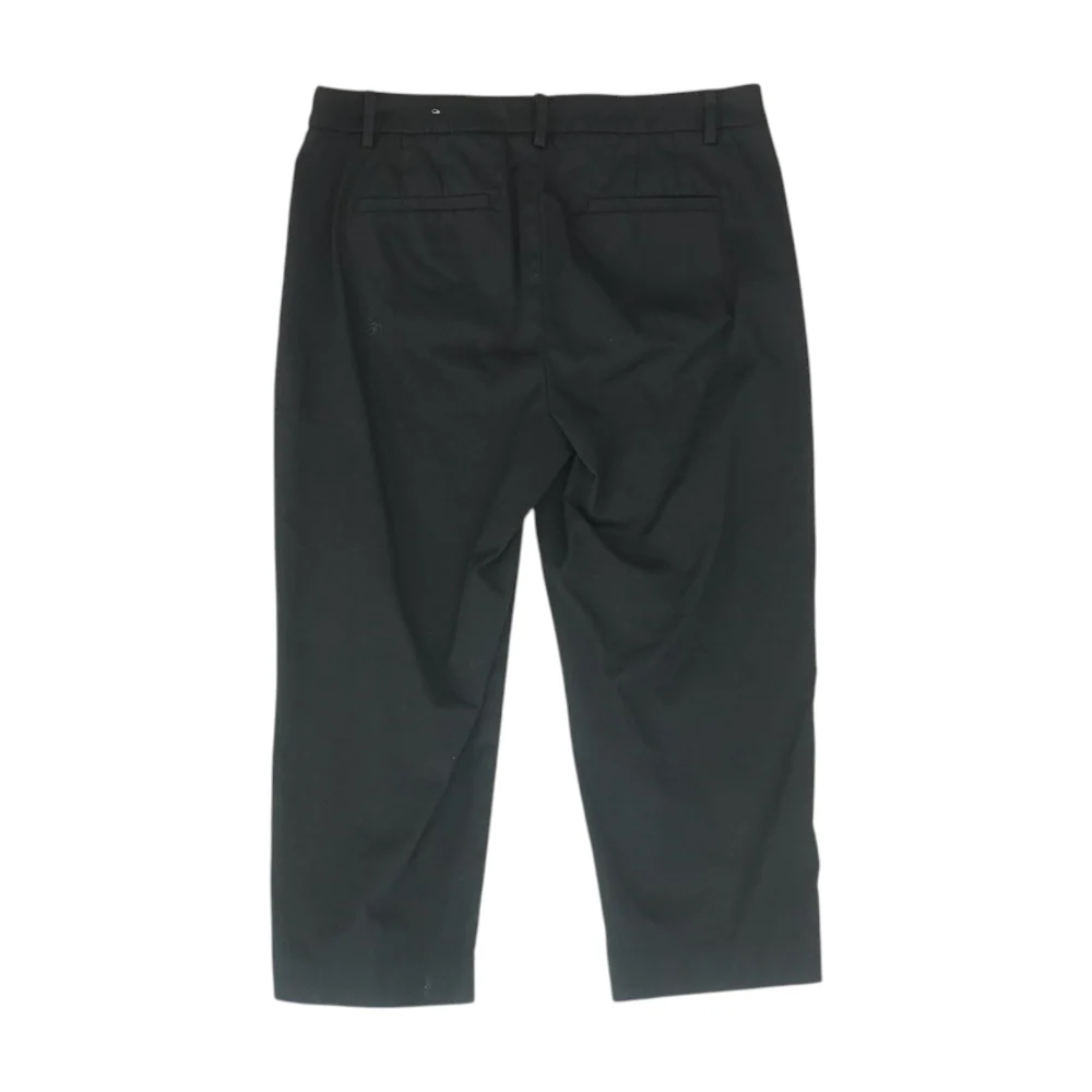 Black Solid Chino Capris - Image 2