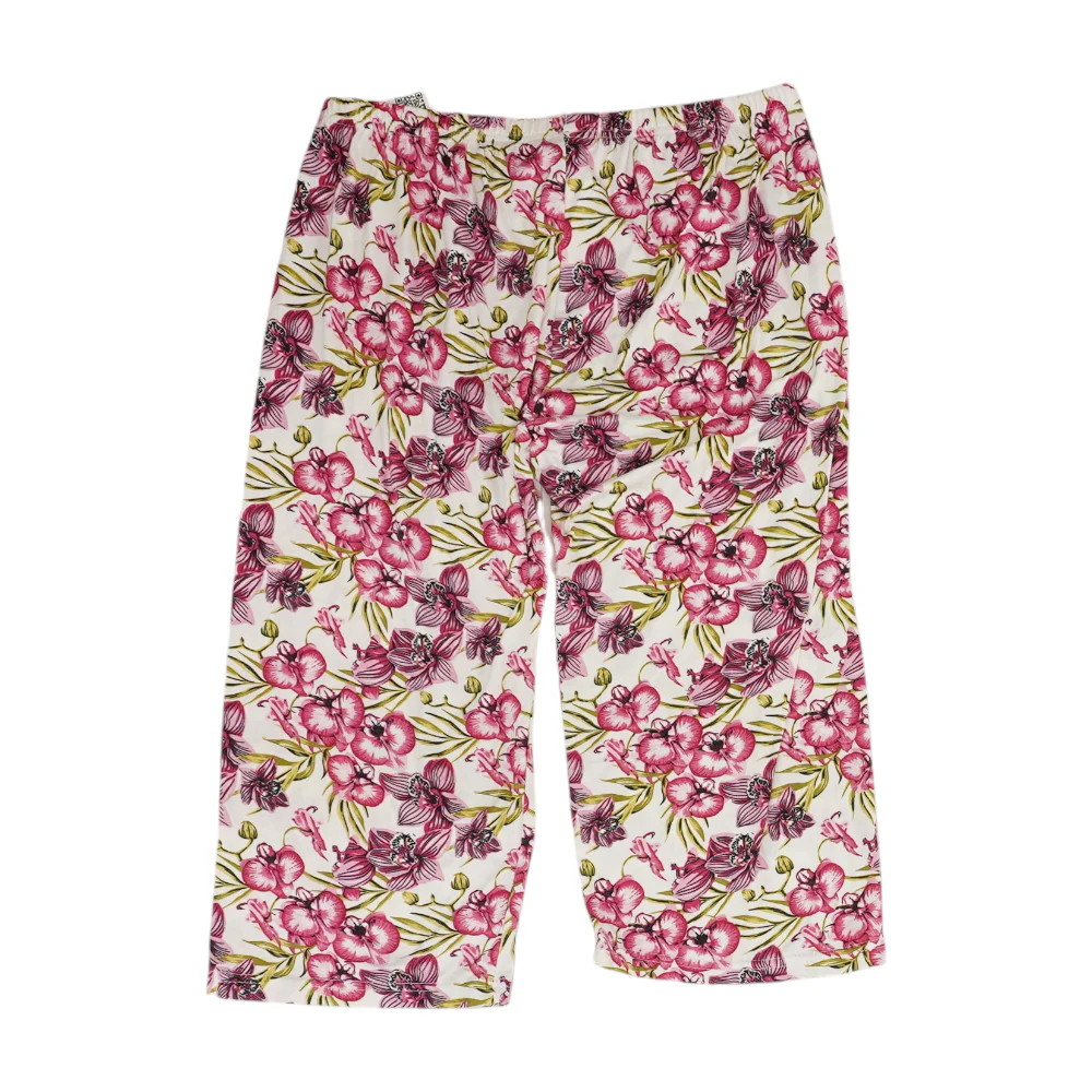 Pink Floral Chino Capris - Image 2