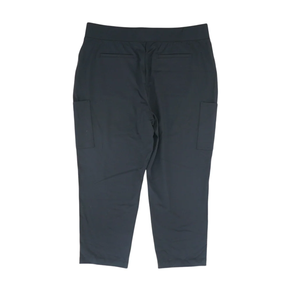 Black Solid Active Capris - Image 2