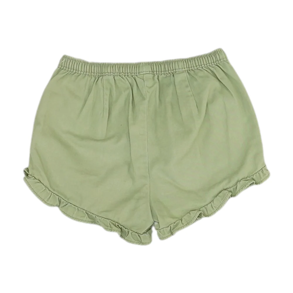 Green Solid Chino Shorts - Image 2
