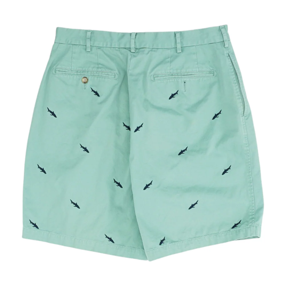 Teal Print Chino Shorts - Image 2