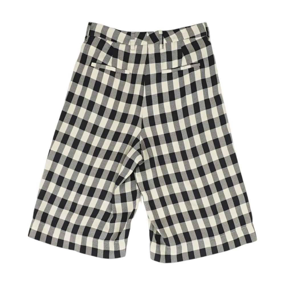 Black Check Chino Shorts - Image 2