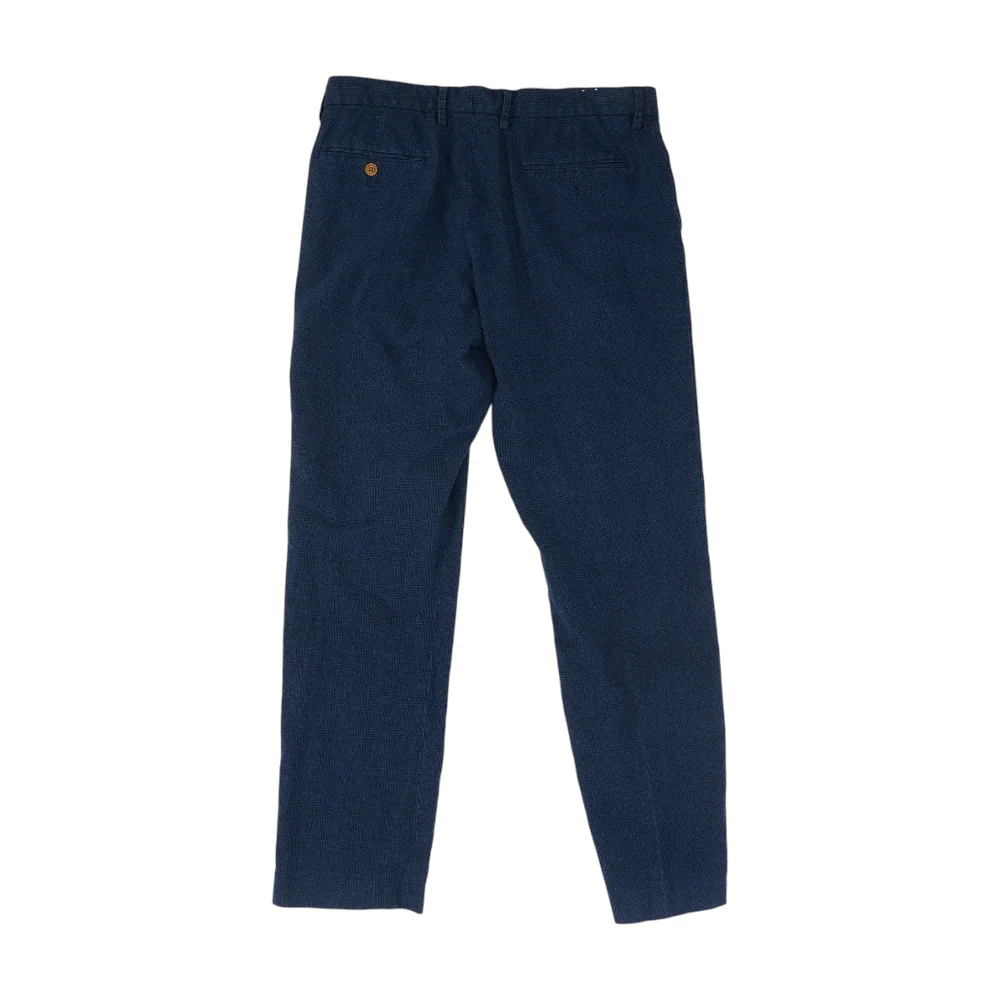 Navy Plaid Slim Pants - Image 2