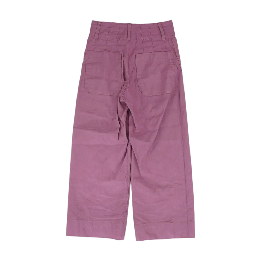 Purple Solid Chino Capris - Image 2