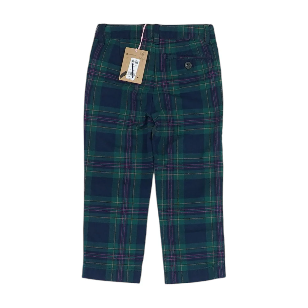 Navy Plaid Chino Pants - Image 2