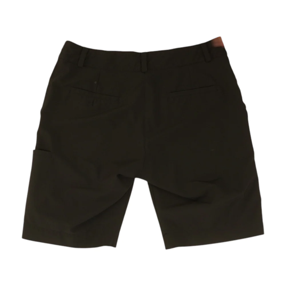 Black Solid Chino Shorts - Image 2