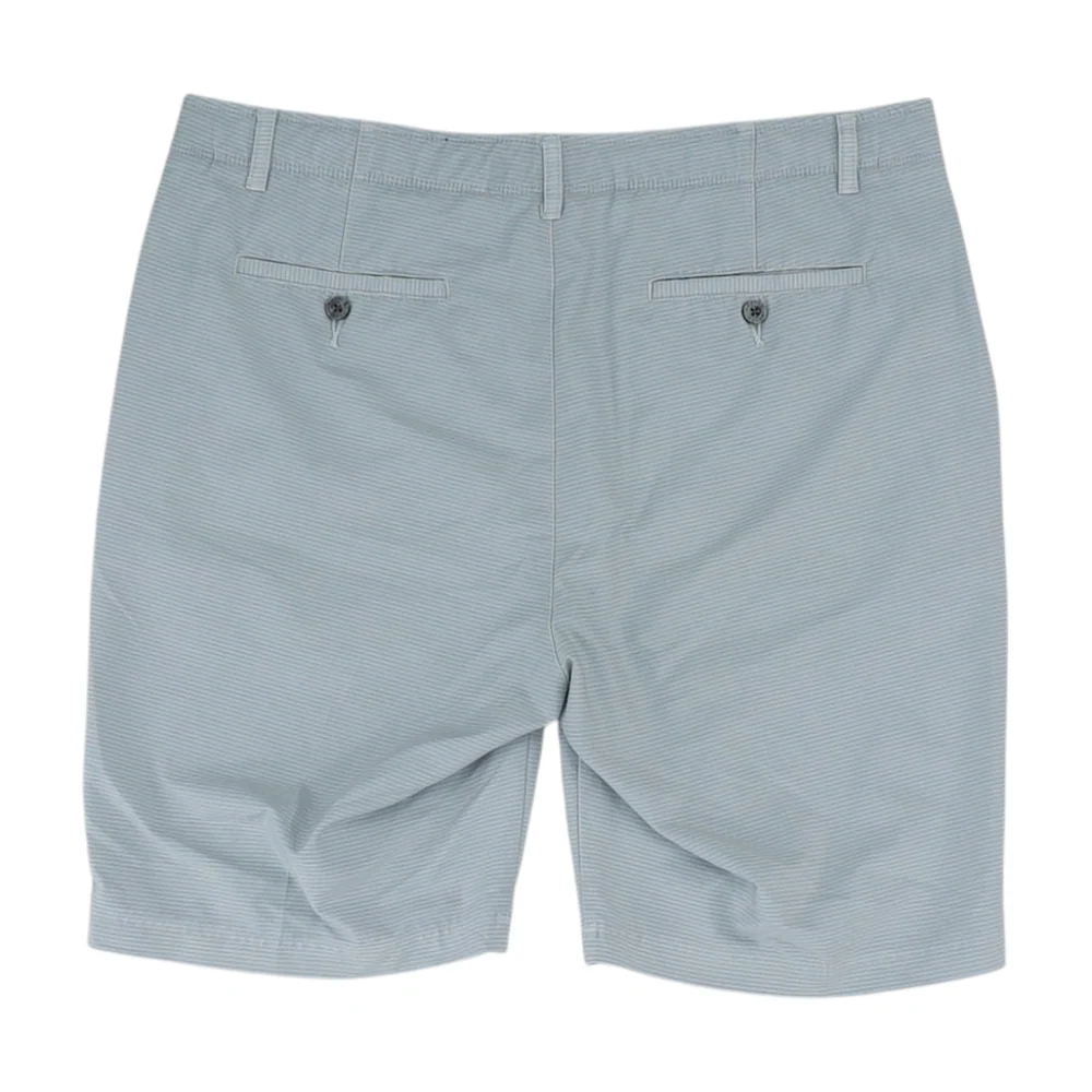 Gray Striped Chino Shorts - Image 2