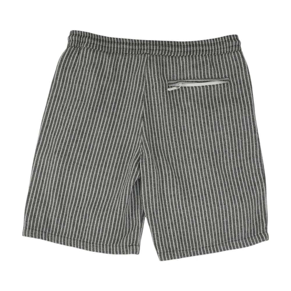 White Striped Active Shorts - Image 2
