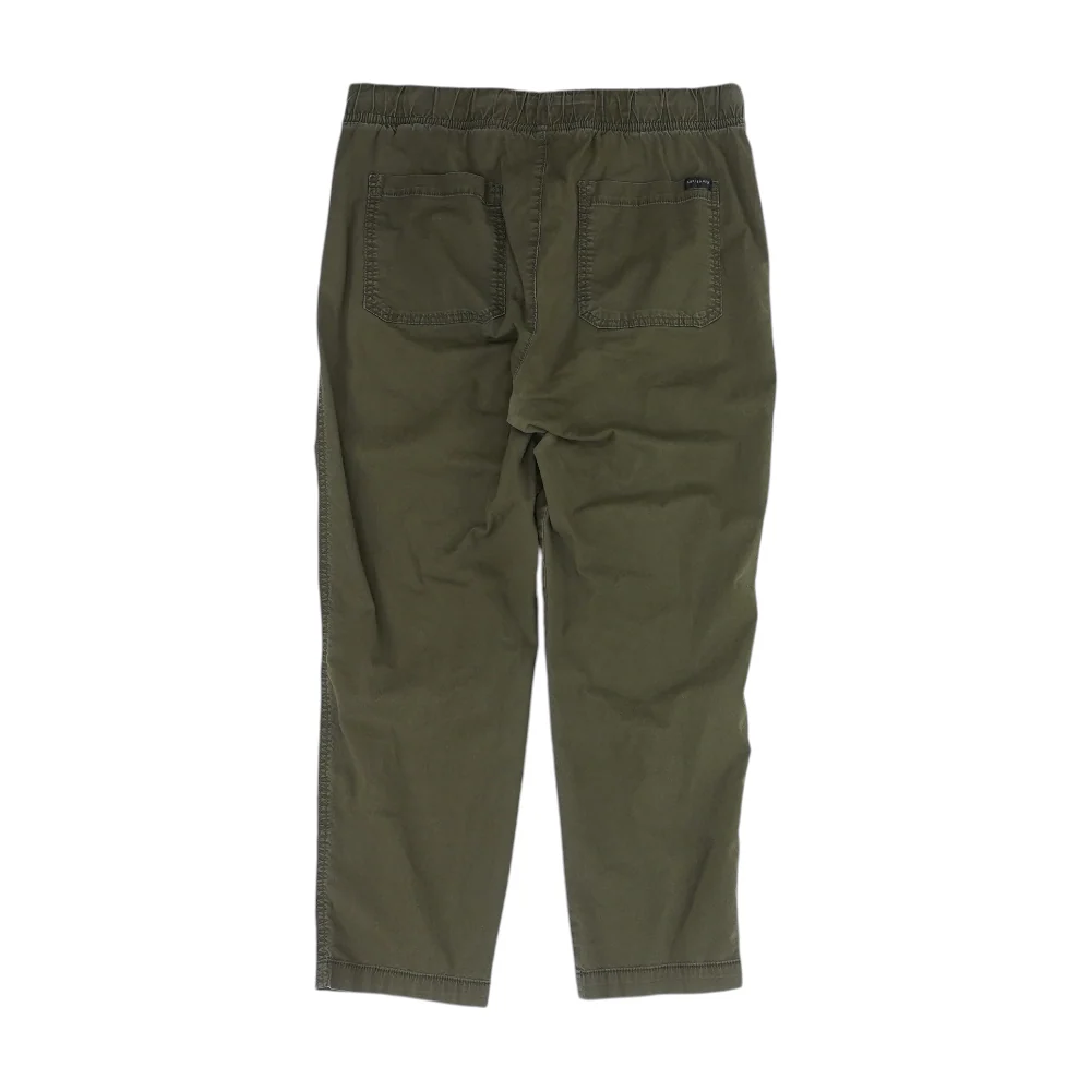 Green Solid Chino Capris - Image 2
