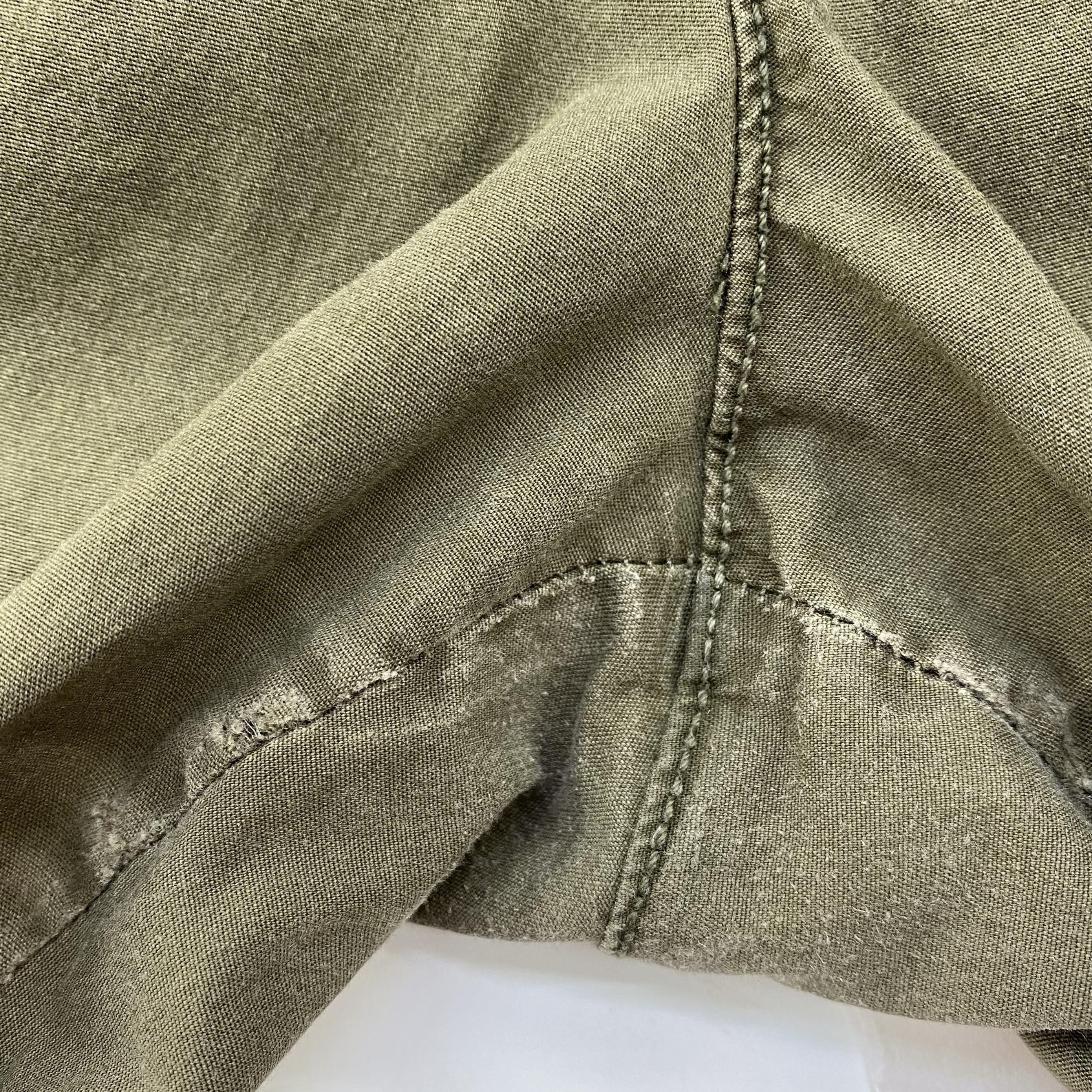 Green Solid Chino Capris - Image 3