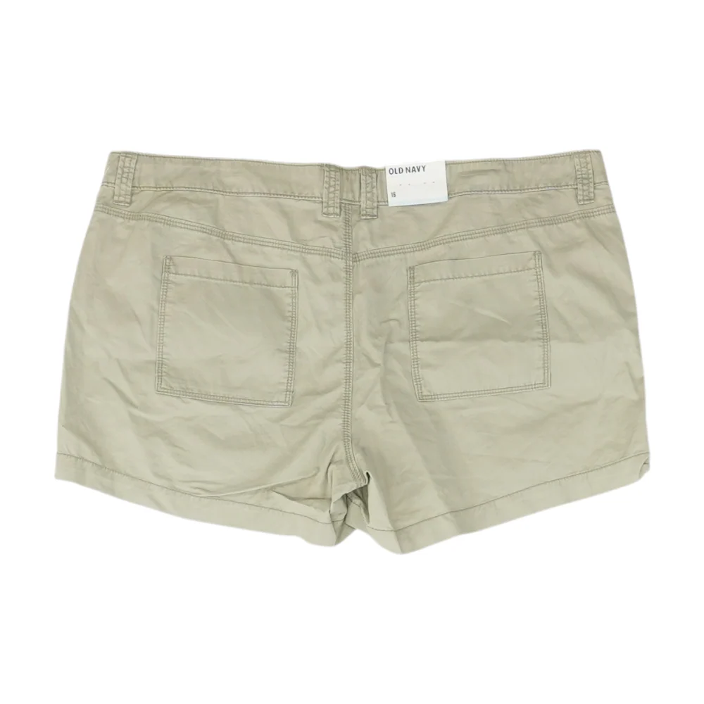 Beige Solid Chino Shorts - Image 2