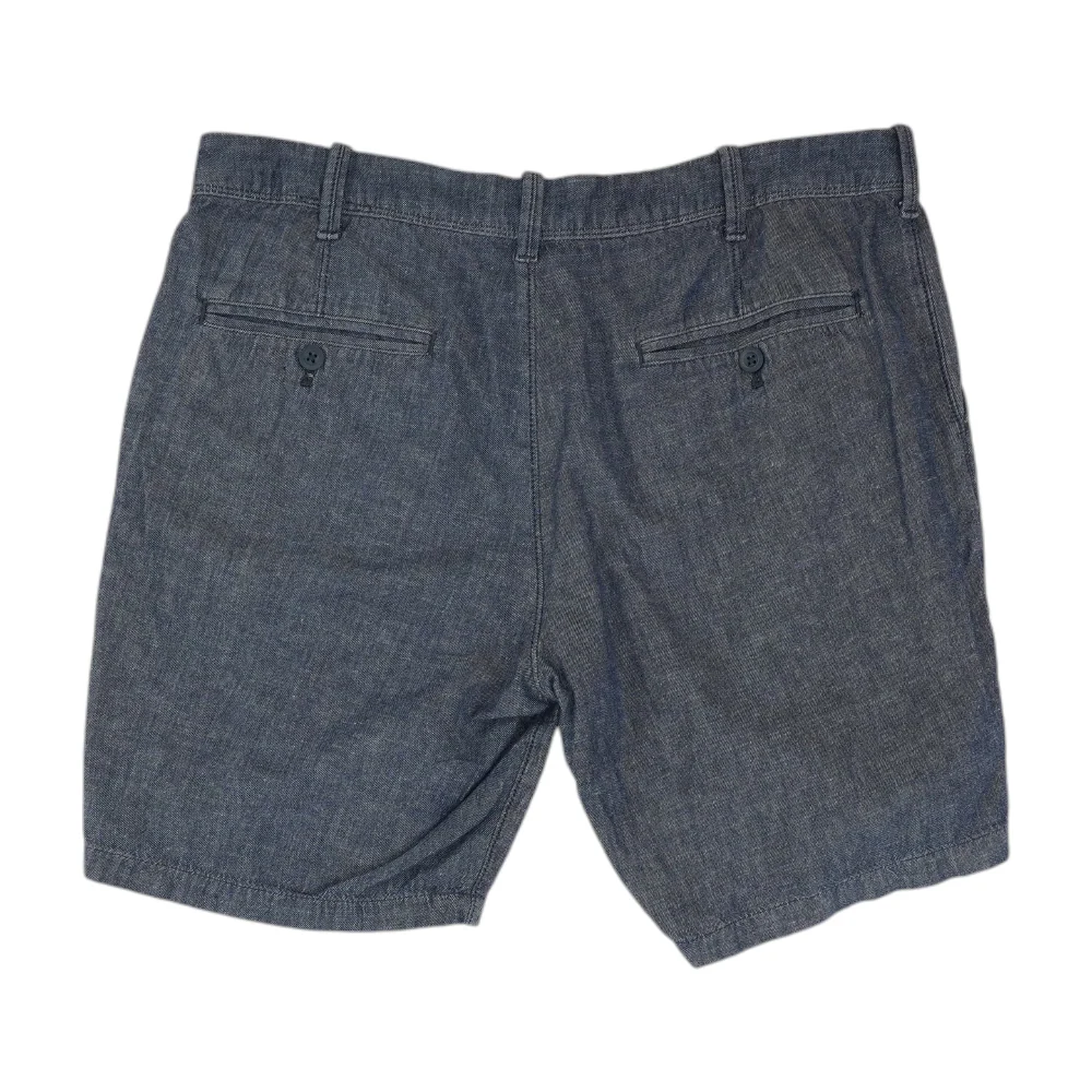 Blue Solid Chino Shorts - Image 2