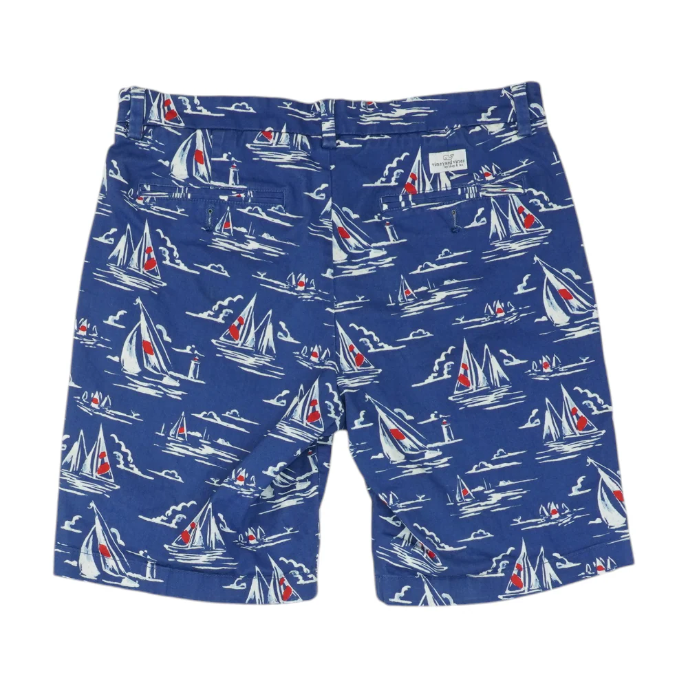 Blue Print Chino Shorts - Image 2