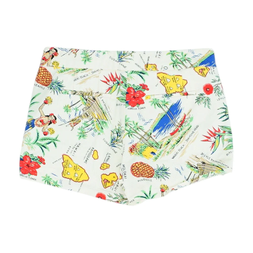 Beige Print Chino Shorts - Image 2