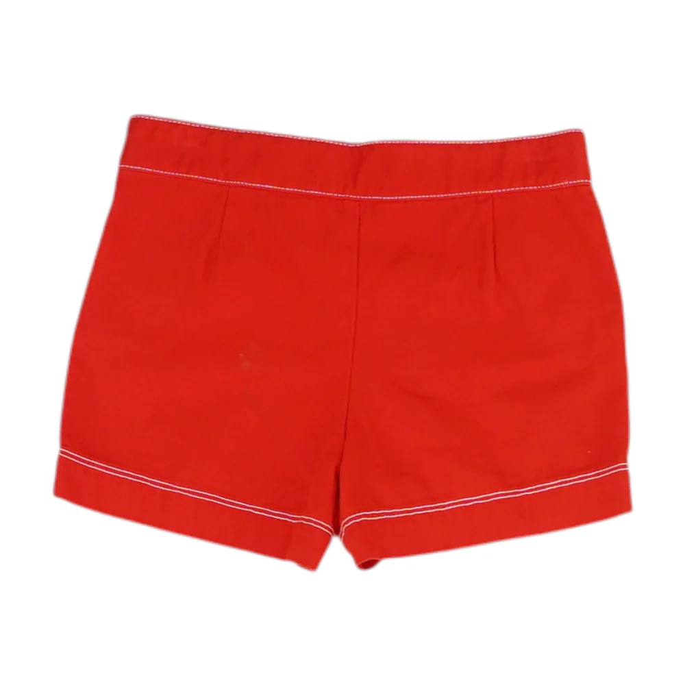 Red Solid Chino Shorts - Image 2